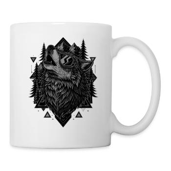 Stay Wild Wolf en plein air - Mug blanc - blanc - Droite