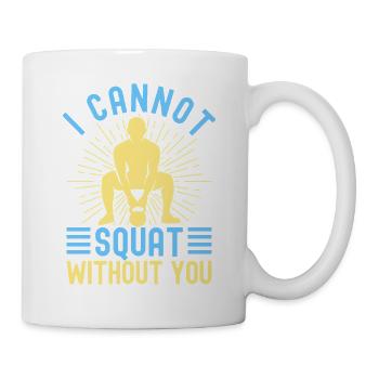 Les passionnés de fitness ne peuvent pas squattent sans toi - Mug blanc - blanc - Droite
