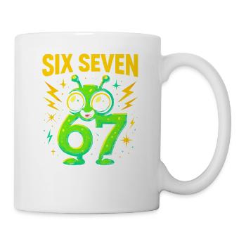 Six Seven 67 Italian Brainrot Alien Humor Funny - Mug - white - Right