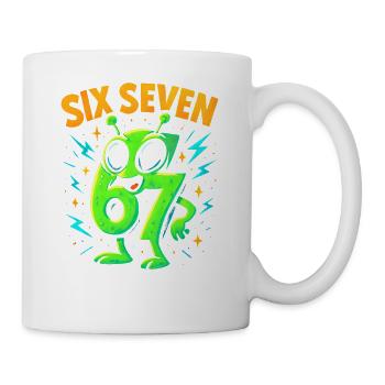 Six Seven 67 Italian Brainrot Alien Humor Funny - Mug - white - Right