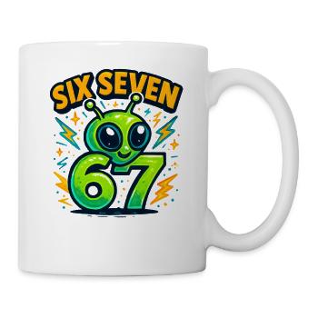 Six Seven 67 Italian Brainrot Alien Humor Funny - Mug - white - Right