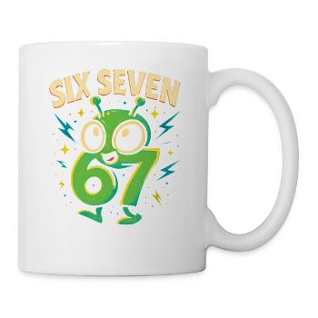 Six Seven 67 Italian Brainrot Alien Humor Funny - Mug - white - Right