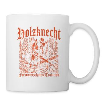 Holzknecht Forstwirtschaft Wald Motorsäge - Tasse - Weiß - Rechts