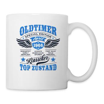 Oldtimer April 1966 - Geburtstag - Geschenk - Tasse - Weiß - Rechts