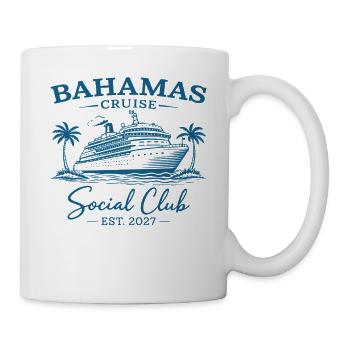 Bahamas Cruise Social Club Est 2027 - Tasse - Weiß - Rechts