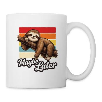 Sloth Maybe Later Shirt Funny Gift - Mug - white - Right