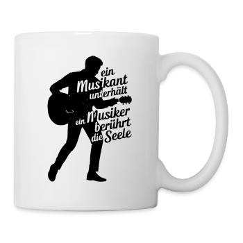 Gitarre - Musiker berührt die Seele Gitarrist - Tasse - Weiß - Rechts