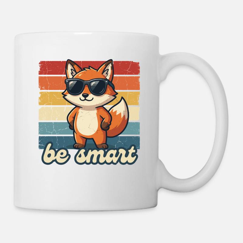 Lustiger Fuchs Be Smart Shirt Geschenk Idee - Tasse - Weiß