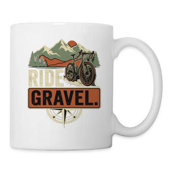 Vélo de gravier Vélo de montagne Bikepacking - Mug blanc - blanc - Droite