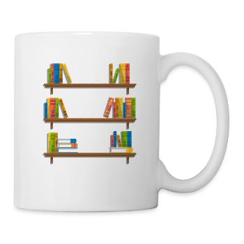 Reader Bookaholic Love Books Heartbeat – Book Read - Tasse - Weiß - Rechts