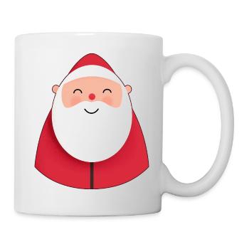 Kindisches Weihnachtsmann-Lächeln Spaß - Tasse - Weiß - Rechts