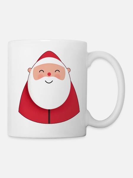 Kindisches Weihnachtsmann-Lächeln Spaß - Tasse - Weiß