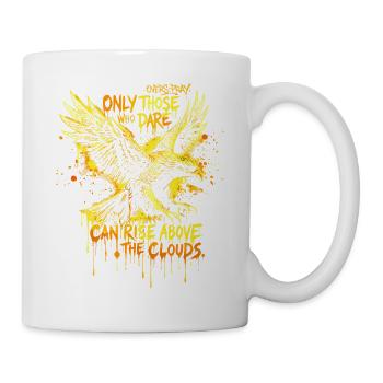 Goldener Adler Tribal Rise - Tasse - Weiß - Rechts