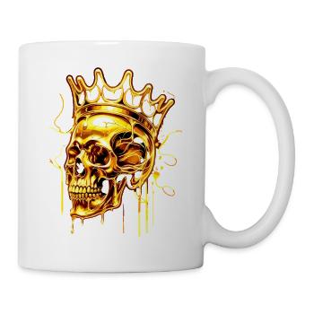 Golden Melting Skull Crown - Mug - white - Right