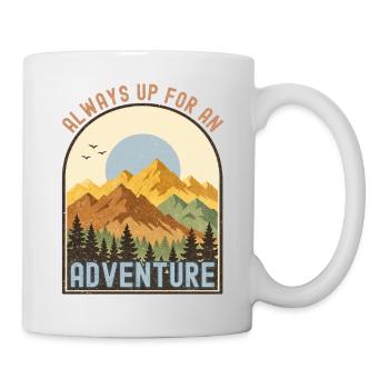 Camping, camping, camping, montagnes nature en plein air - Mug blanc - blanc - Droite