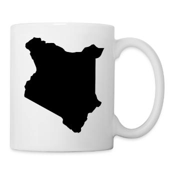 Karte von Kenia - Tasse - Weiß - Rechts