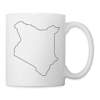 Plan de la carte du Kenya - Mug blanc - blanc - Droite