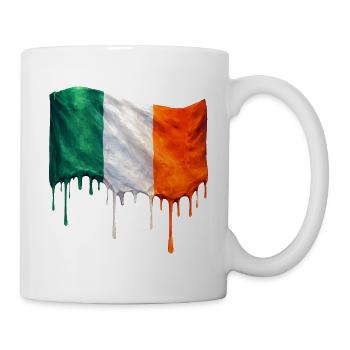 Irish flag colorful color - Mug - white - Right