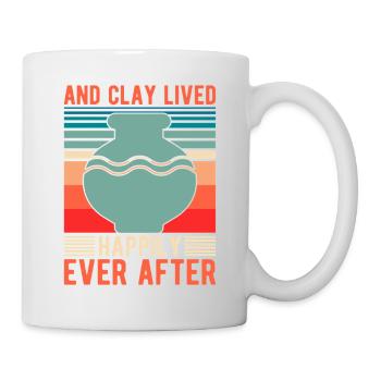 Artist Painter Graphic And Clay Lived Happily Ever - Tasse - Weiß - Rechts