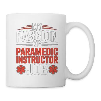 Instructeur de paramédic Ma passion Mes soins d’urgence - Mug blanc - blanc - Droite