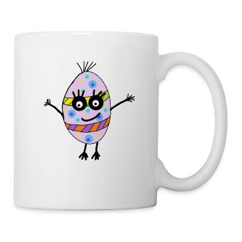 Egg Emotions Happy Easter Kids - Mug - white - Right