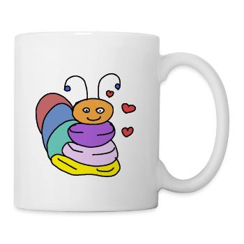 Chenilles, bébés enfants, enfants insectes - Mug blanc - blanc - Droite