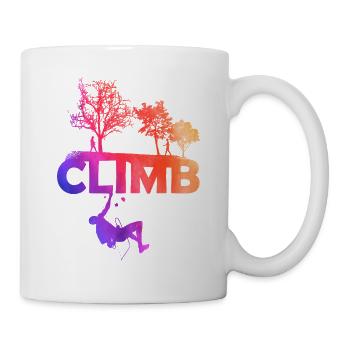 Silhouette de la pente de montée - Mug blanc - blanc - Droite