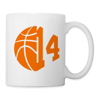 NUMÉRO 14 BASKETBALL 14E ANNIVERSAIRE - Mug blanc - blanc - Droite