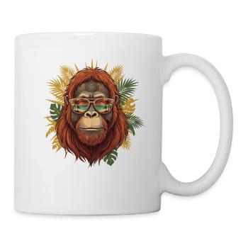 Orang-Utan Sonnenbrille Tropenblick - Tasse - Weiß - Rechts