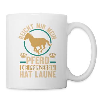 Reiten Pferdeliebhaber Reiterhof Pferde - Tasse - Weiß - Rechts
