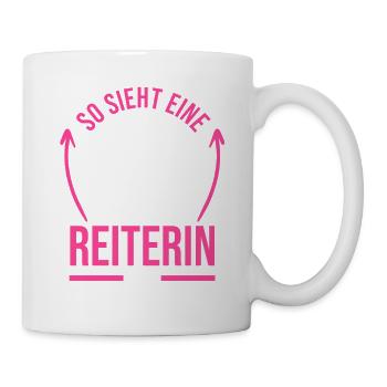 Reiten Pferdeliebhaber Reiterhof Pferde - Tasse - Weiß - Rechts