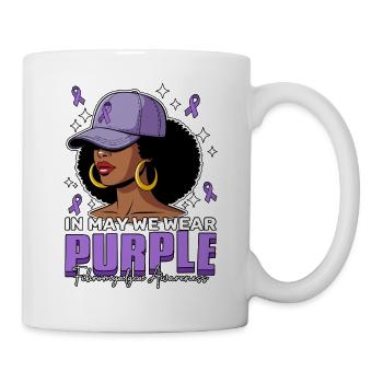 In May We Wear Purple Fibromyalgia Awareness - Mug - white - Right