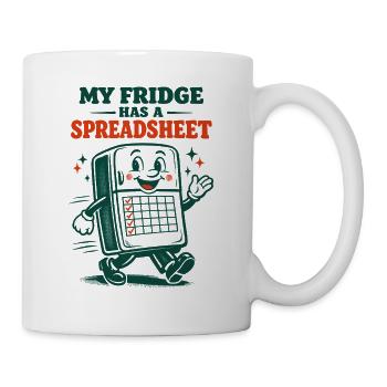 Kühlschrank mit Tabelle | Meal Prep Humor - Tasse - Weiß - Rechts