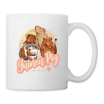 Portrait vintage de cochon d’Inde pour les amoureux des animaux - Mug blanc - blanc - Droite