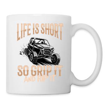 UTV Tout-Terrain Boy Men 4 Wheels Side by Side - Mug blanc - blanc - Droite