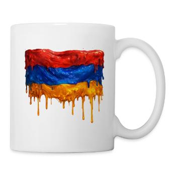 Armenian flag in bright colors - Mug - white - Right