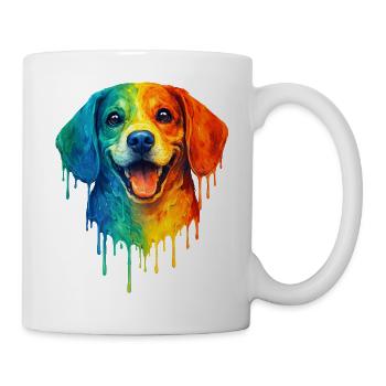 Beagle in bright colors - Mug - white - Right