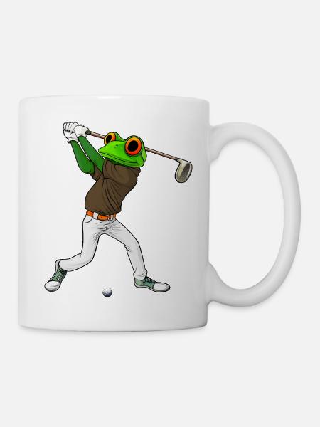 Frösche Golf - Tasse - Weiß