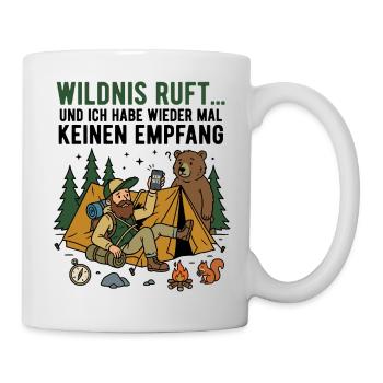Waldcamp Abenteuer Bär und Hiker - Tasse - Weiß - Rechts