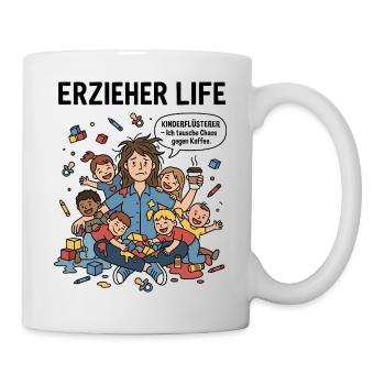 Kaffeechaos mit Kindern - Tasse - Weiß - Rechts