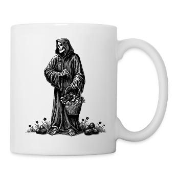 Death Figure Easter Basket Hidden Eggs Grass - Mug - white - Right
