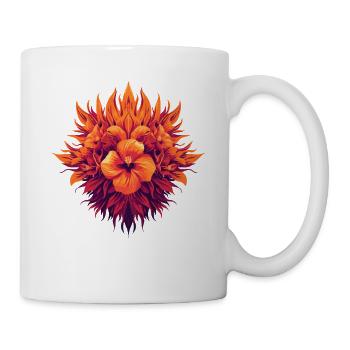 Mandala de l’Hibiscus Fleur de Flamme - Mug blanc - blanc - Droite
