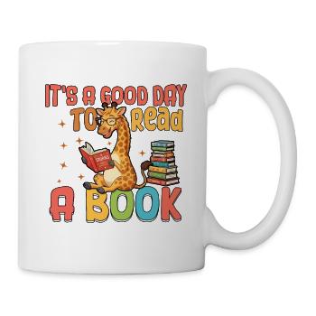 It's A Good Day To Read A Book Giraffe Book Lover - Mug - white - Right