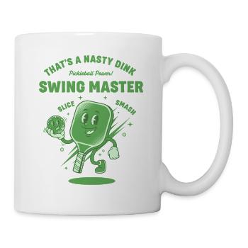 Maître de l’élancule du pickleball qui est un joueur de Dink Méchant - Mug blanc - blanc - Droite