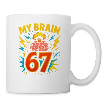 Six Seven Italian Brainrot Brain Humor Meme Funny - Mug - white - Right
