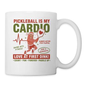 Pickleball ist mein lustiger Cardio-Pickleball-Spieler - Tasse - Weiß - Rechts