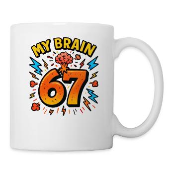 Six Seven Italian Brainrot Brain Humor Meme Funny - Mug - white - Right