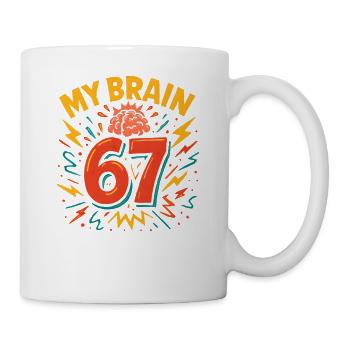Six Seven Italian Brainrot Brain Humor Meme Funny - Mug - white - Right
