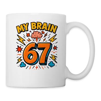 Six Seven Italian Brainrot Brain Humor Meme Funny - Mug - white - Right
