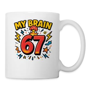 Six Seven Italian Brainrot Brain Humor Meme Funny - Mug - white - Right